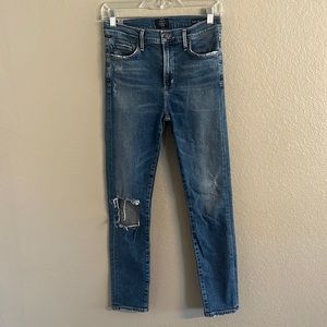 Citizens of humanity, size 27, rocket ankle, high rise, skinny, distress…